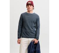 Einfarbig Strickpullover S Grau