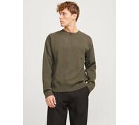 Einfarbig Strickpullover S Grün