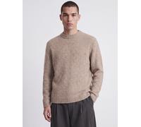 Einfarbig Strickpullover XS Beige