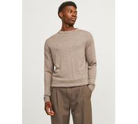 Einfarbig Strickpullover XS Beige