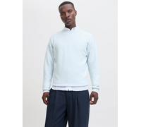 Einfarbig Strickpullover XS Blau
