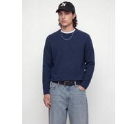 Einfarbig Strickpullover XS Blau