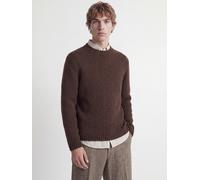 Einfarbig Strickpullover XS Braun
