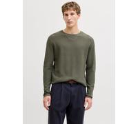 Einfarbig Strickpullover XS Grün