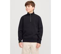 Einfarbig Sweatshirt Mit Halbem Reißverschluss Boys 128 Schwarz