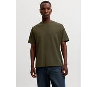 Rundhalsshirt JACK & JONES "JJEAUSTIN TEE SS NOOS", Herren, Gr. M, rosin, Single Jersey, Obermaterial: 58% Polyester, 39% Baumwolle, 3% Elasthan, unifarben, relaxed fit normal, Rundhals, Shirts Rundha