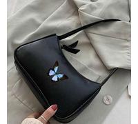 Einfarbige Mini Unterarm Umhängetasche, PU Leder kleine Tasche, minimalistisch, Lässig, vielseitig, Schmetterling Muster große Kapazität Reißverschlus