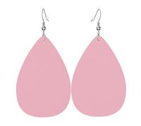 Einfarbige rosa Muster in Tropfenform, modische Ohrringe geeignet für Arbeit, Verabredungen, Urlaub