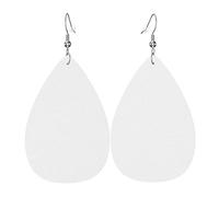 Einfarbige, weiße Muster in Tropfenform, modische Ohrringe geeignet für Arbeit, Verabredungen, Urlaub