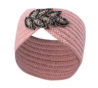 Einfarbige Winter-Stirnbänder for Frauen, Schleife, Handarbeit, Stricken, Haarschmuck, warmes Stirnband(Pink)
