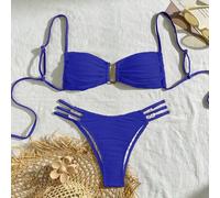 Einfarbiger Bikini-Set für Strandurlaub, Bikini-Alternativen, Bikini-Sets für Damen, Badeanzüge für Damen, Zweiteiler Badeanzüge für Damen, Club Bikin