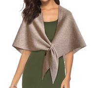 Einfarbiger Gestrickter Dreiecksschal Für Damen, Multifunktionaler Dreiecksschal Dreieckstuch Herbst Winter Warmer, Damen Poncho Schal, 2025 Strick Ponchos & Capes, Übergroßer Schal Strickjacken