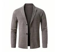 Einfarbiger, mehrfarbiger gestrickter Herren-Cardigan, Langarm Lässig Cardigan für Herbst und Winter