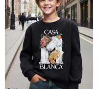 Einfarbiges Sweatshirt für Jungen, geschwungenes Kapuzenpullover, Baumwolloberteil für Damen, Frühlings- und Sommerbekleidung im Street-College-Stil f