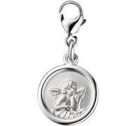 Einhänger Charm Engel Schutzengel 925 Silber matt Anhänger für Bettelarmband