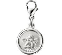 Einhänger Charm Engel Schutzengel 925 Silber matt Anhänger für Bettelarmband