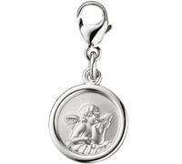 Einhänger Charm Engel Schutzengel 925 Silber matt Anhänger für Bettelarmband