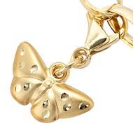 Einhänger Charm Schmetterling aus 333 Gold Gelbgold matt Goldcharm