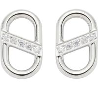 JEWELS BY LEONARDO Ohrringe Anhänger Narea Beauty's, 1 Paar Charms Anhänger aussilberfarbenem Edelstahl, Schiffsanker-Kettenglieder mit eingesetzten zirkonia Steinchen, Schmuck Damen Geschenk, 024278