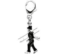 Einhänger Schornsteinfeger Charm Anhänger für Bettelarmband 925 Silber lackiert