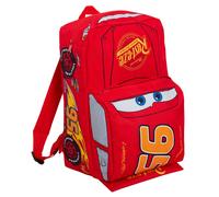 (Einheitsgröße) Disney Cars Jungen 3D-Rucksack für Kinder, Lightning McQueen, Schule, Lunchtasche, Rucksack