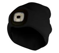 (Einheitsgröße, Schwarz) Sock Snob - Herren Mütze mit Reflektor LED | Warme Strickmütze Beanie | Arbeitsmütze Winter