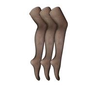 (Einheitsgröße, Schwarzes Gold) Sock Snob - 3er Pack Damen Netzstrumpfhosen | Weich Luxus Qualität Fishnet Strumpfhose Damen