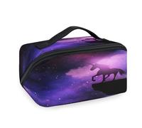 Einhorn-Galaxie-Reise-Make-up-Tasche für Damen, Herren, Mädchen, Jungen, Einhorn, Pferd, Kulturbeutel, tragbar, Kosmetik, Toilettenartikel, Organizer, Duschtasche