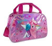 Einhorn Kinder Sporttasche Kleine Mädchen - Pink wasserdichte Schwimmtasche für Kleinkind 3 4 5 6 Jahre - Reflektierende Umhängetasche für Kindergarten Reisen Sport mit Glitzer - Perletti (Einhorn)