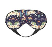 Einhorn Pegasus Regenbogen-Schmetterling doppelseitige weiche Verdunkelungs-Augenmaske Entspannung Null Druck Nachtschlaf-Augenmaske