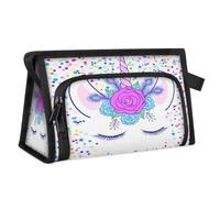 Einhorn-Reise-Kulturbeutel für Damen, Herren, Mädchen, Jungen, Blume, Geburtstag, Einhorn, multifunktionale Make-up-Tasche, Waschtasche, Kosmetik-Organizer, Duschtasche, farbe, M, Taschen-Organizer