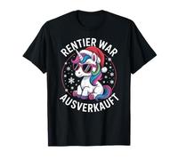 Einhorn Weihnachten Lustig Rentier War Ausverkauft Spruch T-Shirt