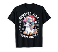 Einhorn Weihnachten Lustig Rentier War Ausverkauft Spruch T-Shirt