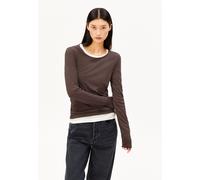 EINIAARA SOFT LANGARMSHIRT | 100% Bio-Baumwolle - braun (XL)