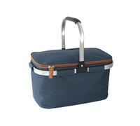 Einkaufs Korb Premium 23L faltbar Dunkelblau Einkaufskorb isoliert 46 cm