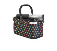 Einkaufskorb Falko Duo Farbe schwarz - Bunte Punkte