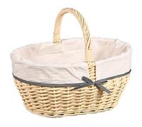 Einkaufskorb mit Textileinlage, 45 × 34 cm, Weide KESPER 17697