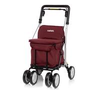 Einkaufsrollator "Carry move" mit Einkaufstasche und Sitz, faltbar, 29 l x rot x