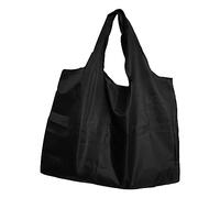 Einkaufstasche Faltbar 1Stücke Wiederverwendbare Einkaufstaschen,Tägliche Shopping Bag Umweltfreundliche Einkauf-tasche,Faltbare Tote Bag Einkaufstüten Tragbare Langlebig Waschmaschinenfest Schwarz