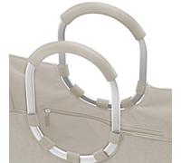 Einkaufstasche im shopping Style by Reisenthel loopshopper in feinem beige - gut verwebter Stoff -wasserabweisend, Fischgrätenmuster - herringbone sand L beige