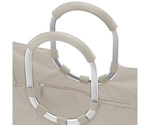 Einkaufstasche im shopping Style by Reisenthel loopshopper in feinem beige - gut verwebter Stoff -wasserabweisend, Fischgrätenmuster - herringbone sand L beige