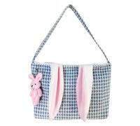 Einkaufstasche mit Cartoon-Motiv, wiederverwendbare Einkaufstasche, tragbare Schultasche, modische Basteltasche für Zuhause, Studio, Reisen, blau, Refer to description