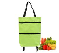 Einkaufstasche Mit Rollen, Teleskop-Aufbewahrungstasche Oxford-Gewebe - Zusammenklappbarer Zwei-Stufen-Reißverschluss-Einkaufswagen Mit Rädern Einkaufstasche Zum Einkaufen