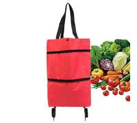 Einkaufstasche Mit Rollen, Teleskop-Aufbewahrungstasche Oxford-Gewebe - Zusammenklappbarer Zwei-Stufen-Reißverschluss-Einkaufswagen Mit Rädern Einkaufstasche Zum Einkaufen