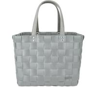 Einkaufstasche/Tragetasche mit Henkel - Einkaufskorb aus Kunststoff - Großer Damen Shopper robust und langlebig - 20 Liter Volumen Farbe Hellgrau