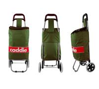 Einkaufstrolley 25 Liter, Einkaufsroller Einkaufswagen klappbar Shopping Trolley Einkaufhilfe, Höhe 91cm, Schaumgummi-Reifen, wasserdicht (Grün)