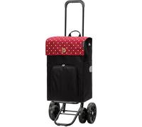 Einkaufstrolley ANDERSEN "Quattro Malit", rot (rot, schwarz), Stahl, Einkaufskörbe, Fahrgestelltragkraft 50 kg (71982557-0) rot, schwarz