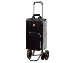 Einkaufstrolley ANDERSEN "Quattro Shopper Liska", schwarz, B:42cm H:117cm T:23cm, Polyester, Einkaufskörbe (97011434-0) schwarz