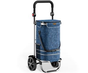 Einkaufstrolley Blau Alu 56L 31x24x54cm