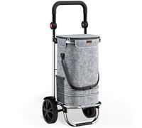 Einkaufstrolley Grau Alu 56L 31x24x54cm